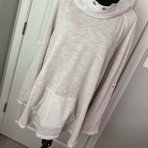 2XL light pink, cowl neck sweatshirt